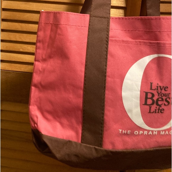 Oprah Magazine “Live Your Best Life” Pink & Brown Tote Bag - Picture 6 of 12